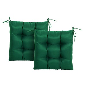 ARTPLANT Outdoor Dinning Seat Pads Cushions with Tie 19"x19"x4",Square Wicker Outdoor Tufted Chair Cushion,Set of 2 - 1 of 1