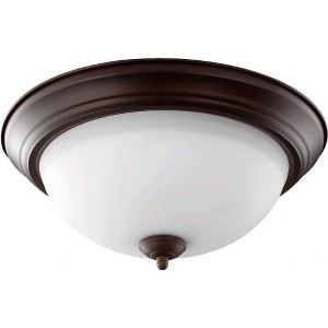Quorum Lighting 3 - Light Flush Mount in  Oiled Bronze - 1 of 1