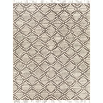 Mark & Day Masham 8'x10' Rectangle Woven Indoor Area Rugs Dark Gray: Geometric, Stain-Resistant, Cotton Wool Blend