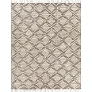 Mark & Day Masham 8'x10' Rectangle Woven Indoor Area Rugs Dark Gray: Geometric, Stain-Resistant, Cotton Wool Blend - 1 of 4
