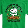 Men's - Peanuts - Happiness Is A Pile Of Leaves Short Sleeve Graphic T-Shirt - 2 of 4