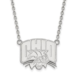 Black Bow Jewelry Sterling Silver Ohio Bobcats NCAA Necklace 18 Inch - 1 of 4