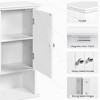 Yaheetech Living Room Wall-Mounted Cabinet with Open Compartment and Adjustable Shelf for Laundry Room, Mudroom, White - 4 of 4