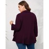 Clearlove Womens Plus Size 3/4 Sleeves Cardigan Lightweight Open Front Draped Ruffles Shawls Wraps Shrugs - 2 of 4