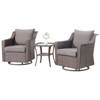 Outdoor Swivel Chair Patio Glider Chair with Soft Cushion High Back Chair - 3 of 4
