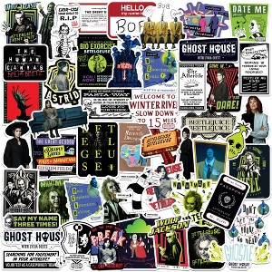 Beetlejuice Beetlejuice 50ct Vinyl Large Deluxe Stickers Variety Pack - 1 of 4