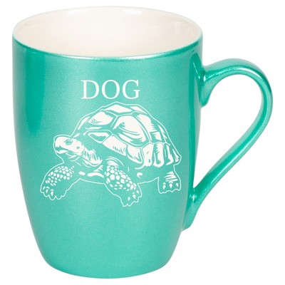 100 North Souls Like 10 Ounce Seafoam Metallic Finish, Comfortably Fits Your Hands, New Bone China Coffee Tea Cup Mug, Dog