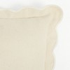 Lush Décor Coastal Chic Scalloped Edge Pillow Cover Dark Linen/Off White - 3 of 4