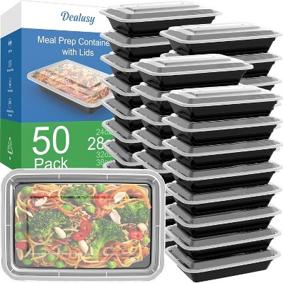 50 Pack Meal Prep Containers Reusable with Lids, Sturdy Leakproof & Food Safe