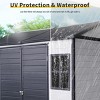 Outdoor Backyard Storage Shed, Storage Shed with Floor and Windows and Lockable Door, Resin Storage Shed with Steel Frame-Coolbibila - 4 of 4