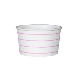 Daydream Society - Cerise Frenchie Striped Treat Cups - Pack of 8 Paper Treat Cups - 1 of 3