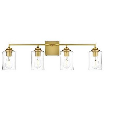 Elegant Lighting Ronnie 4 light Brass and Clear Bath Sconce