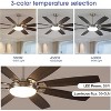 66 Inches Ceiling Fan with 3 Color Temperature LED Light,Nickle Downrod with Dual Side Blades - 4 of 4
