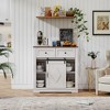 Bella Depot 40.04''H Farmhouse Buffet Sideboard Cabinet with Storage - 2 of 4