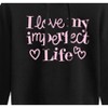 Women's - Instant Message - I Love My Imperfect Life Cropped Graphic Hoodie - 2 of 4
