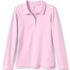 Lands' End School Uniform Kids Long Sleeve Feminine Fit Interlock Polo Shirt - 2 of 3