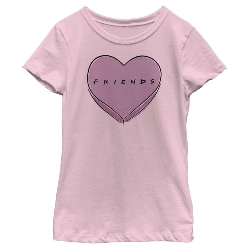Girl's Friends Candy Heart Logo T-Shirt, 1 of 5