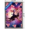 Trends International James Booker - Thug Space Cat On Dinosaur Unicorn Framed Wall Poster Prints - 3 of 4