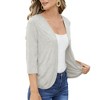 Women's Basic Open Front Knit Cardigan Long Sleeve Casual Cover Up - 2 of 4