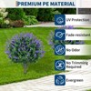 Set of 2 Artificial Lavender Topiary Ball Trees with Ground Spike for Indoor Porch Garden Backyard - 3 of 4