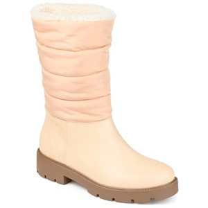Journee Collection Womens Nadine Tru Comfort Foam Block Heel Winter Boots Tan 8.5 - 1 of 4