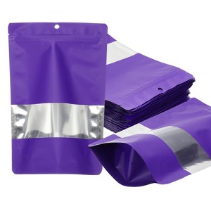 Unique Bargains Matte Metallic Aluminum Foil Zip Closure Food Storage Containers 60 Pcs - 1 of 4