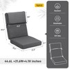 Aoodor 46 x 21 x 4 Inches Patio High Back Chair Cushions, Olefin Fabric Slipcover, Sponge Foam Filling, Set of 4 - 3 of 4
