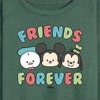 Women's - Disney - Friends Forever Lightweight French Terry Wide Neck Long Sleeve Shirt - 2 of 4