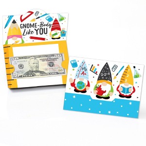 Big Dot of Happiness School Gnomes - Teacher and Classroom Decorations Money And Gift Card Holders - Set of 8 - 1 of 4