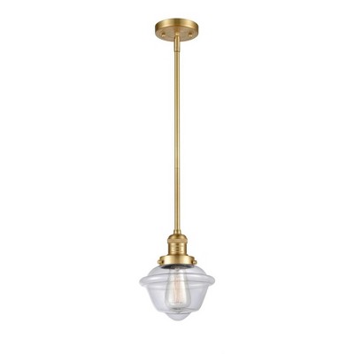 Oxford - 1 Light Stem Hung Mini Pendant In Traditional Style-8 Inches Tall and 7.5 Inches Wide