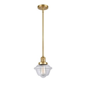 Oxford - 1 Light Stem Hung Mini Pendant In Traditional Style-8 Inches Tall and 7.5 Inches Wide - 1 of 1