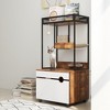 JUJABU American Design White Cat Litter Box Enclosures with Cat Tree Tower - 4 of 4