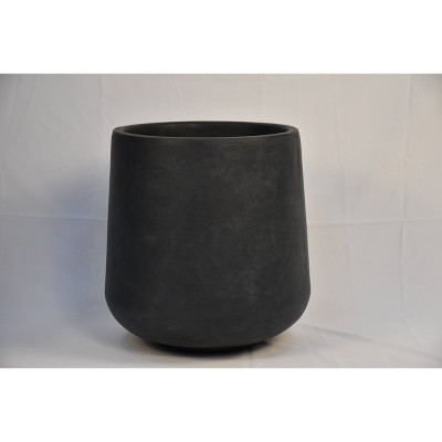 17.3" Tall Lightweight Concrete Modern Outdoor/Indoor Planter Charcoal - Rosemead Home & Garden, Inc.