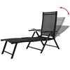 vidaXL Folding Sun Lounger Aluminum Black - 3 of 4