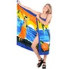 LA LEELA Women's Beachwear Summer Bikini Wraps Beach Wrap Sarong Skirt Swimsuit Swim Cover Ups for Swimwear Coverups Women One Size Black,Tree - 4 of 4