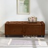 KWPZQEB 48" Ottoman with Storage, Storage Ottoman Bench with Safety Hinge, Upholstered Entryway Bench with Seating for Bedroom, Living Room - 2 of 4