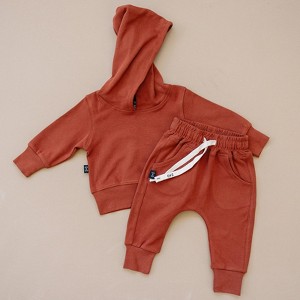 Kids Harley Jogger Long Sleeve Set - Olive + Scout - 1 of 4