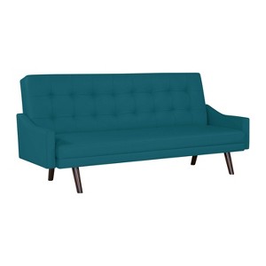 Oak Creek Click Clack Futon Sofa Bed Caribbean Blue - Handy Living, Blue Blue