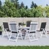 vidaXL Highback Chair Cushion Set of 6 Black 100% polyester - 2 of 4
