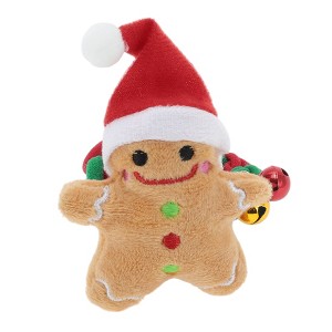 Unique Bargains Christmas Hair Rope Cookies Cartoon Bell for Christmas Red Green 1 Pc - 1 of 4