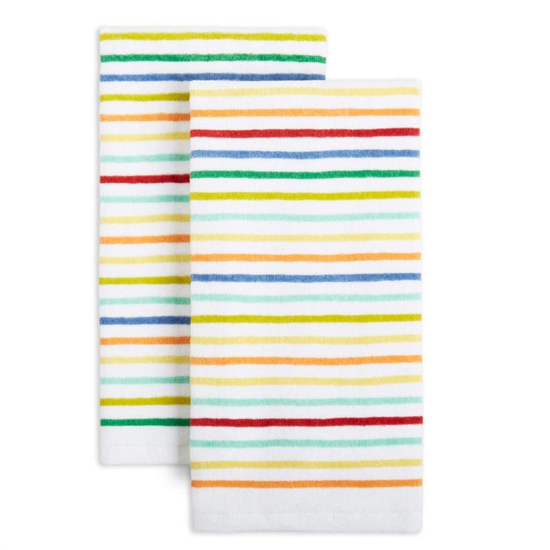 Fiesta Tropical Stripe Kitchen Towel, Multicolored, 1 of 5