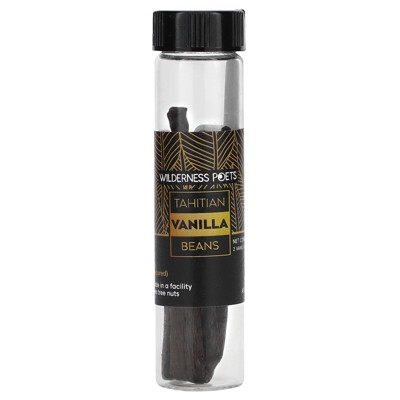 Wilderness Poets Tahitian Vanilla Beans, 2 Vanilla Beans