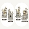 LuxenHome 30” Gray Resin Cherub Angels Outdoor Water Fountain with LED Lights, Garden Fountain Decor for Yard - 4 of 4