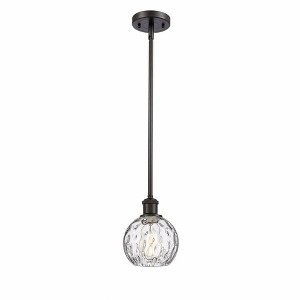 Athens Water Glass - 1 Light Mini Pendant In Industrial Style-8 Inches Tall and 6 Inches Wide - 1 of 1