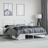 vidaXL Metal Bed Frame with Headboard White 72 in.x83.9 in. California King - 4 of 4