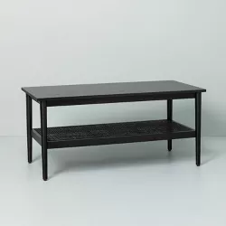 Wood & Cane Coffee Table Black - Hearth & Hand™ with Magnolia