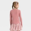 Girls' Long Sleeve Pointelle T-Shirt - Cat & Jack™ - 2 of 3