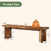 Lantine Solid Wood Hallway Bench, 62.99" End of Bed Bench, Farmhouse Seating Benches for Entrance, Dining Room, Living Room - 3 of 4