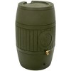 Good Ideas Bushman Spruce Creek 54 Gallon Rain Saver Barrel with Metal Spigot, Drainage Plug, Overflow Hose and Overflow Channel, Moss Green - 3 of 4