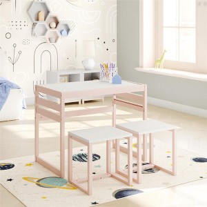Whisen Kids Table & 2-Chair Set, Adjustable Height, Montessori-Style, Easy Assembly & Versatile for Play & Learning - 1 of 4